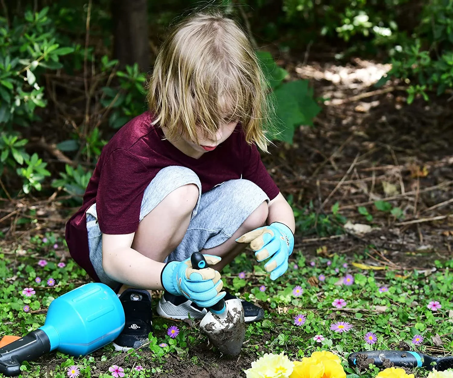 Nmshield Polyester Children's Glove Kid Gloves Garden Work Protection