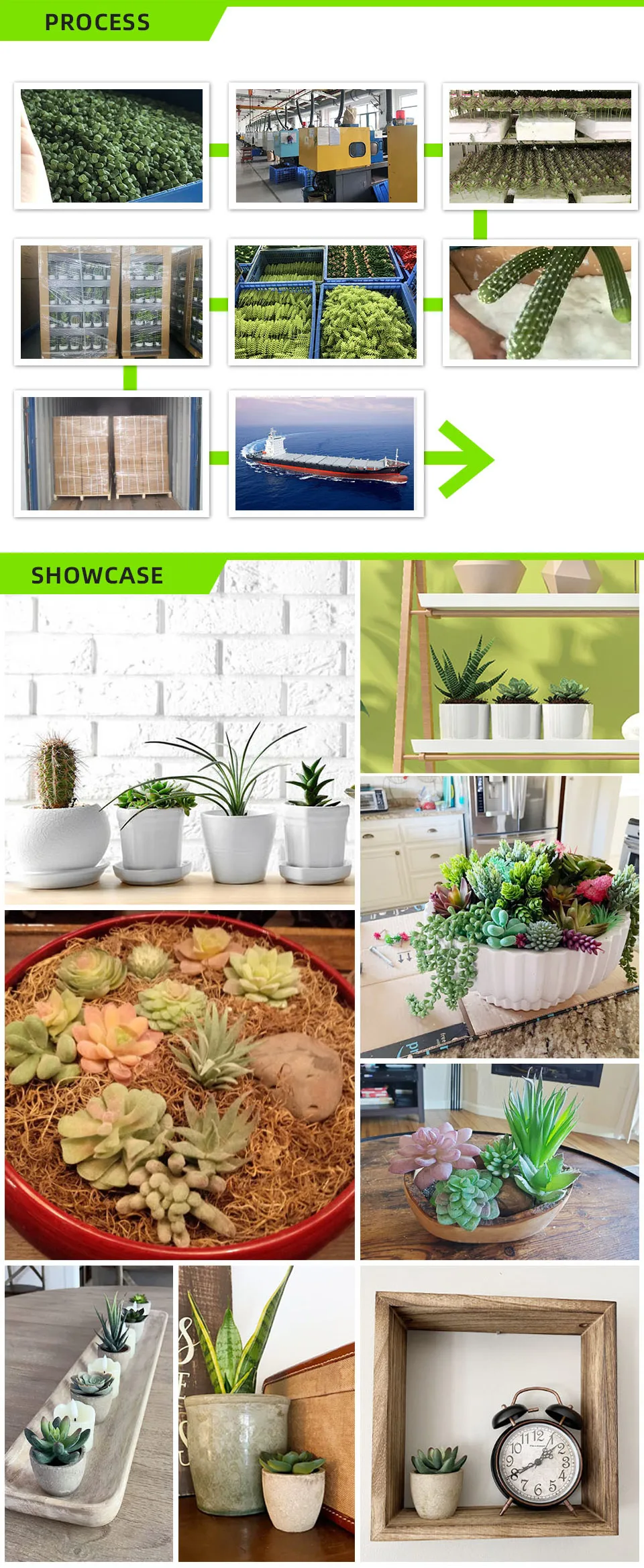 Mini Real Touch Artificial Succulent Plants Green Potted Flower