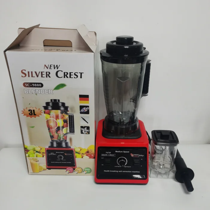 Hot 2 in 1 Blender Double Cup 8000w Strong Power 3L 9525 Motor SILVER CREST Double Cup Blender for Home