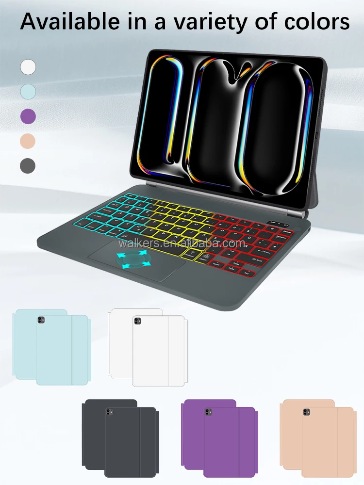 2-in-1 Combo Magic Touchpad Wireless Keyboard Case for Samsung