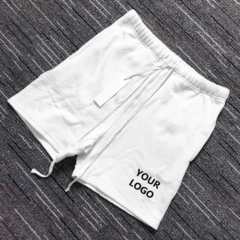 Héichqualitativ 100% Kotteng Terry Casual Oversized Shorts Männer Laf Summer Unisex Loose Fleece Sweat Shorts983_voghion.com