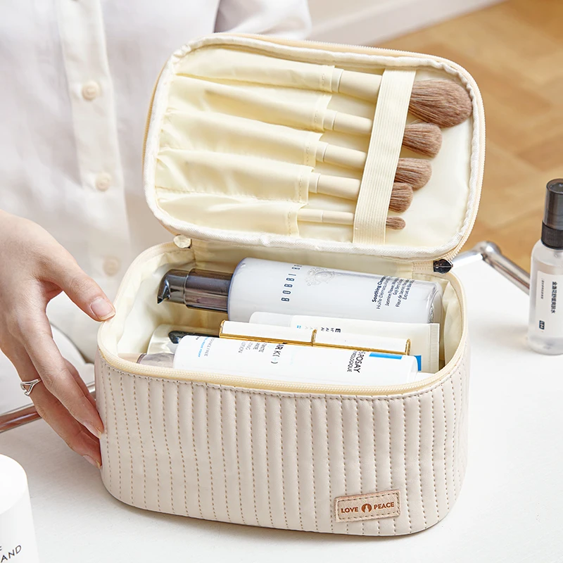 custom waterproof travel makeup bag OEM Portable Travel Makeup Bag Custom Waterproof Fashion Cosmetic Women  Beauty Makeup Bags with Private Label Cosmetic Bag