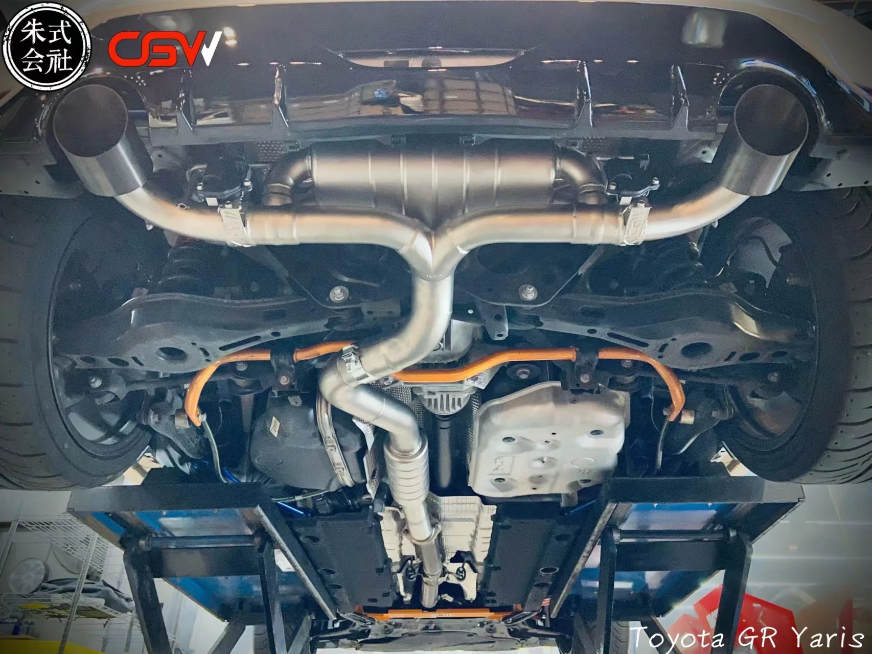 CGW トヨタ GRヤリス用 可変バルブ付き エキゾーストマフラーパイプ