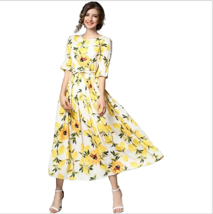 Half Sleeve Midi Slim Dress 