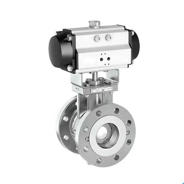 Wenzhou Floated 6 8 inch Flange Pneumatic Operated Control Ball Valve