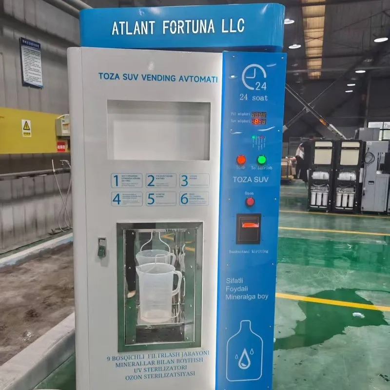 Color Pattern Customize Self-service Coin Card Operated Water Vending Machine Maquina Expendedora De Agua Water Sales Dispenser