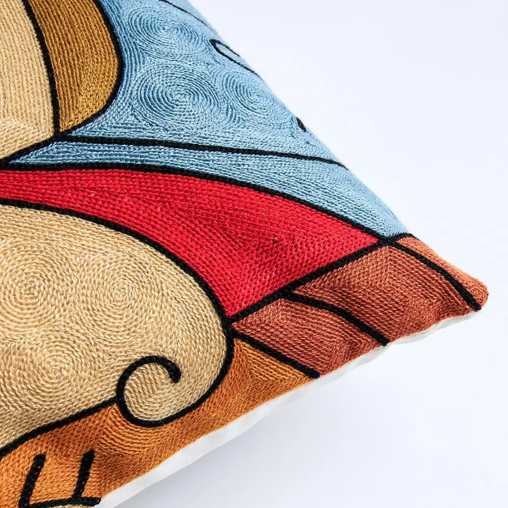 Custom Picasso Abstract Throw Pillows Cushion Cover Home Decorative Sofa Seat Embroidery Cushion Cover