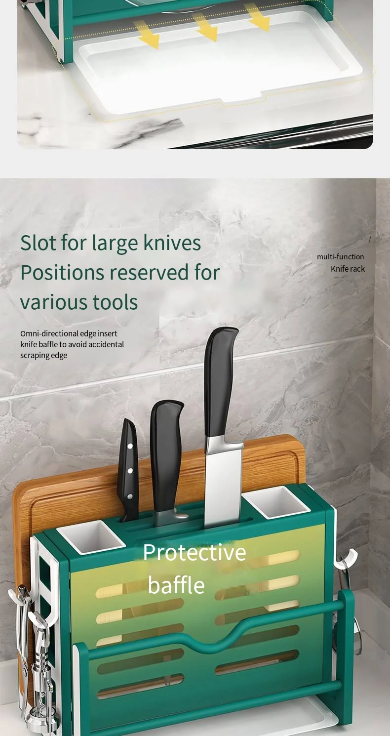 Multifunctional kitchen shelving kitchen knife rest tool drain storage rack directly supplied by manufacturers supplier