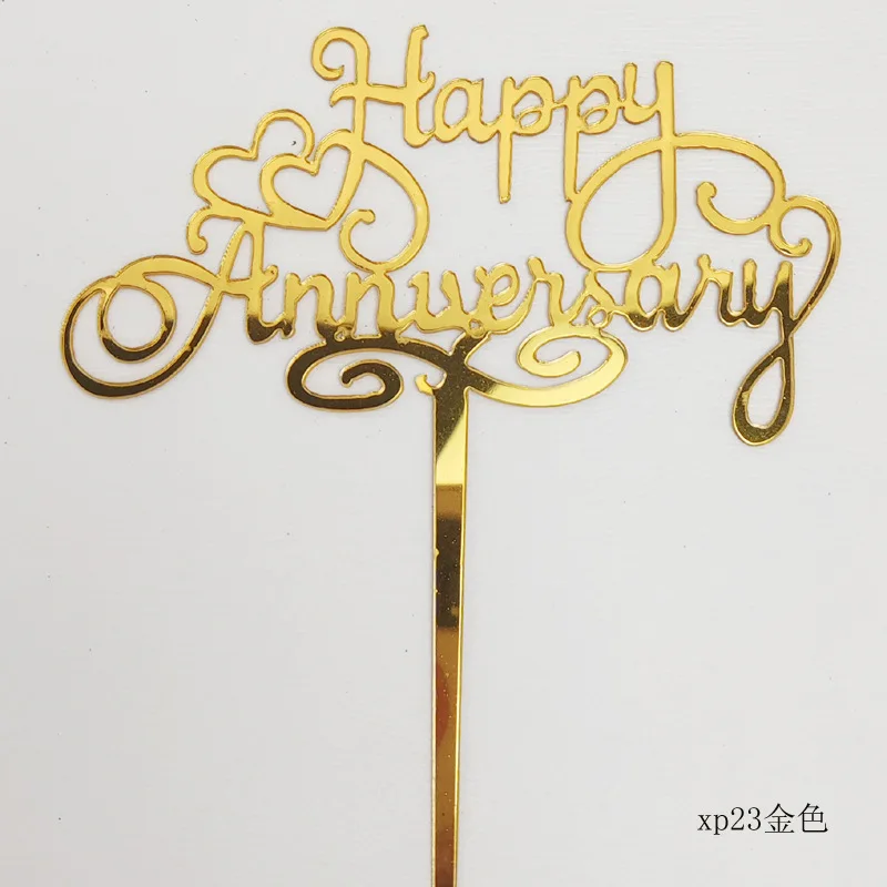 Високоякісний вставний елемент для торта на весілля, ювілей, день народження або святкове святкування; акрилові топпери для тортів на день народження є в наявності