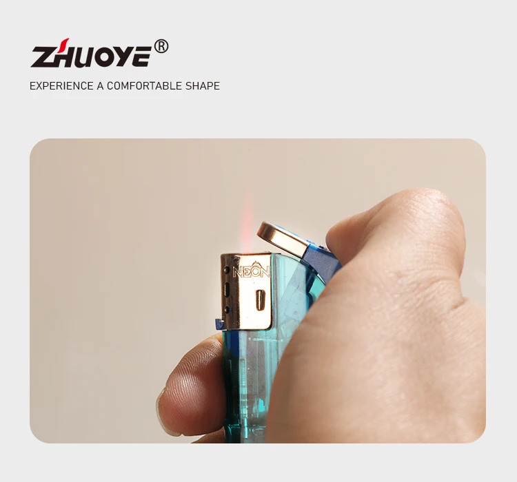 Hot Selling Windproof Refillable Gas Lighter Jet Flame Flint Lighter