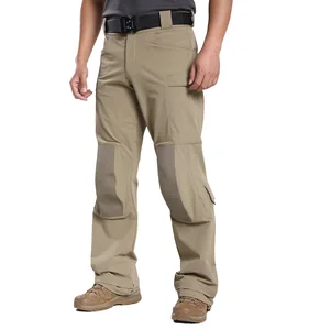 Men's Formal Spring Pants Breathable Waterproof Windproof Mountaineering Trousers with Front Flat Design