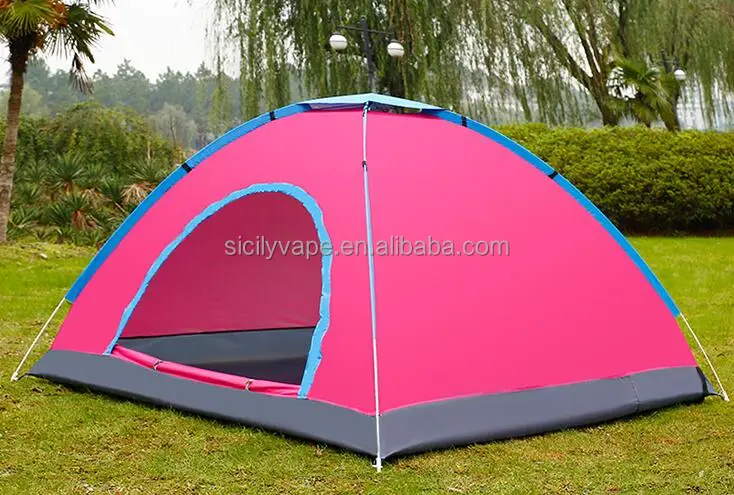 Portable 3-5 People 2 doors Waterproof UV Protection Summer Shelter beach Family automatic pop up outdoor camping tent factory