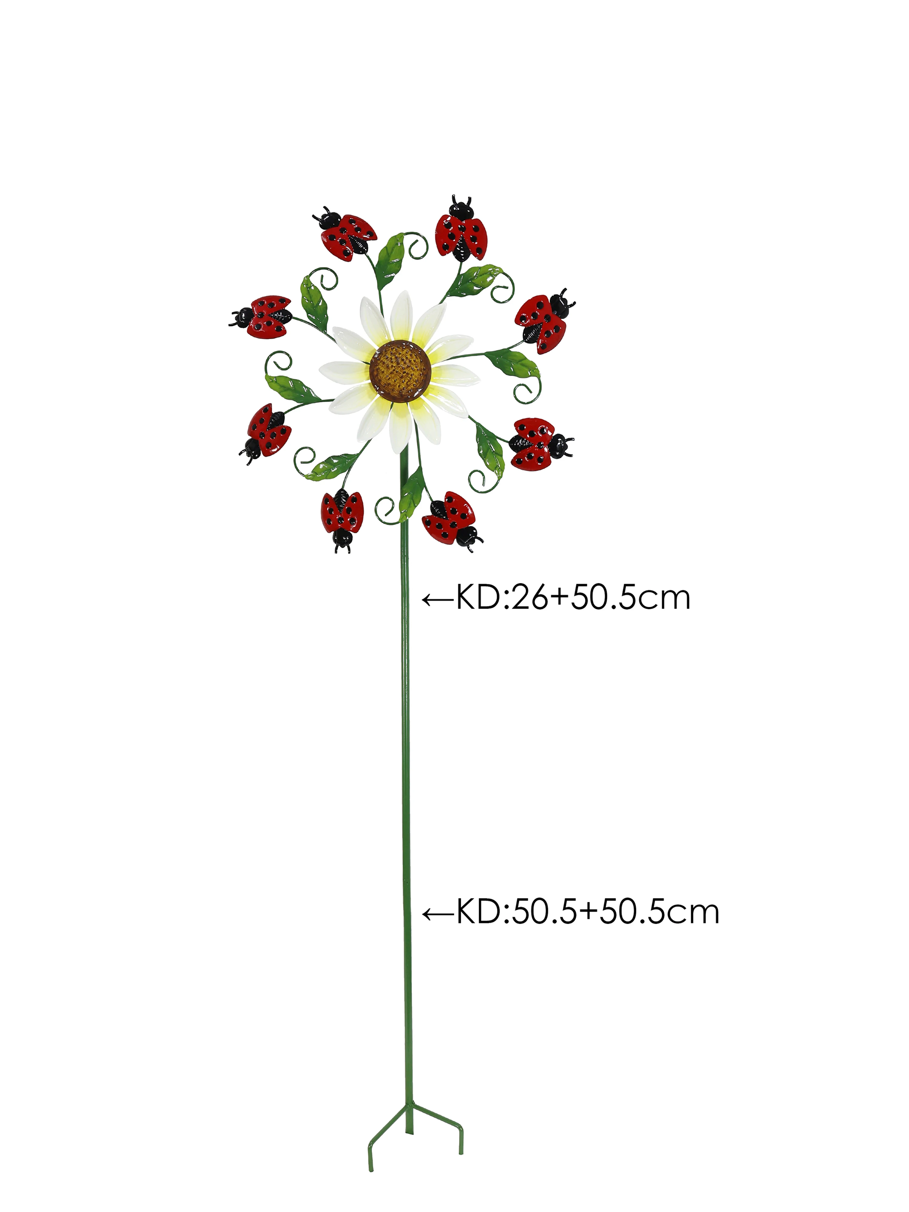Garden Sculpture Beetle Wind Spinner Double Wholesale Metal Garden Wind