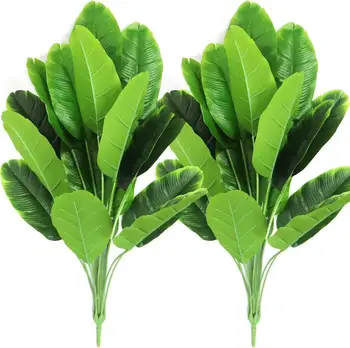 Artificial Fiddle Leaf Fig Tree Branches Greenery Stems Faux Plants with 20 Leaves for Vase or Potted Faux Ficus