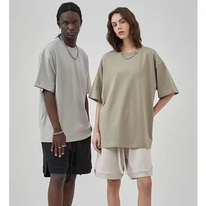 2025 New Design 270G Double Pure Cotton Short Sleeved Solid Color Loose Custom T-shirt