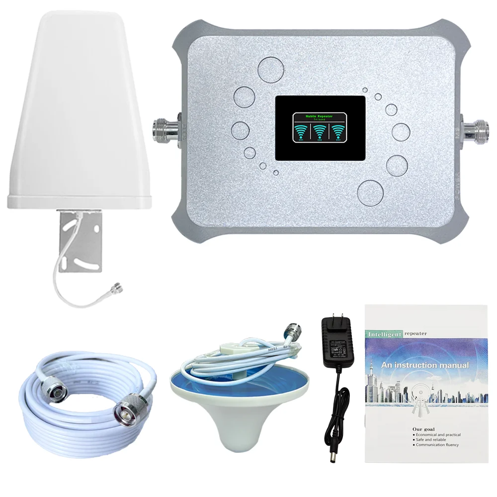 Factory Wholesale Cellular Network 234G Signal Repeater 900 1800 2100 Mhz Universal Cellphone Signal Amplifier/Booster