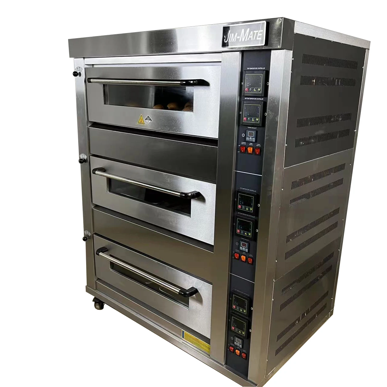 Industrial Pizza Oven 3 Deck 6 Tray Gas Pizza Oven Bakery Equipment