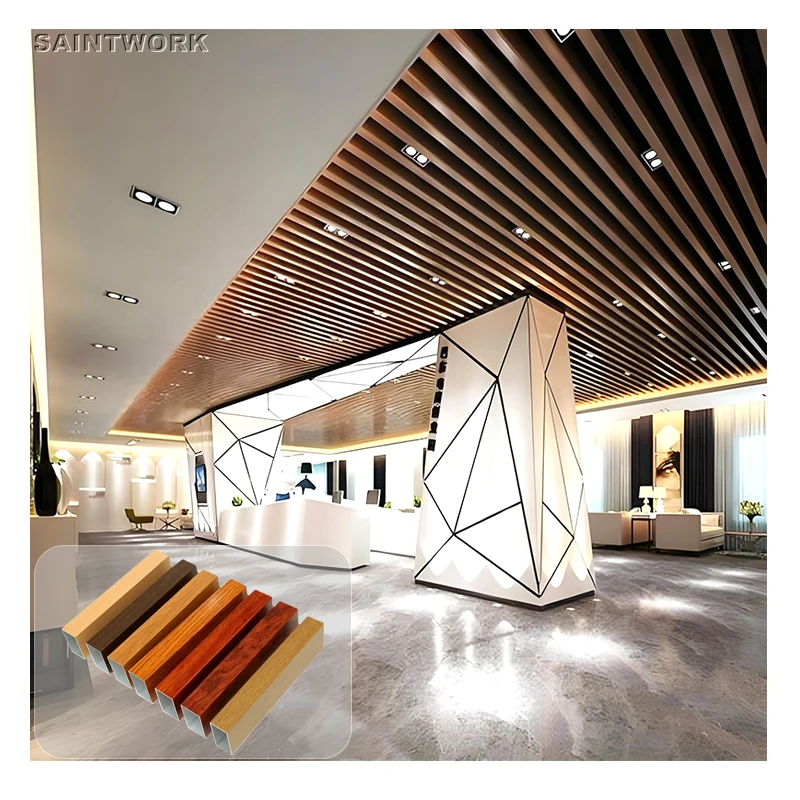 Commercial Building Interior Decoration Aluminium Square Tube
