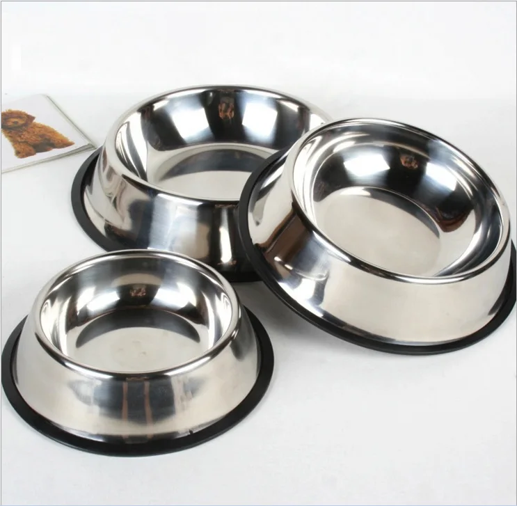 large stainless steel dog water bowl