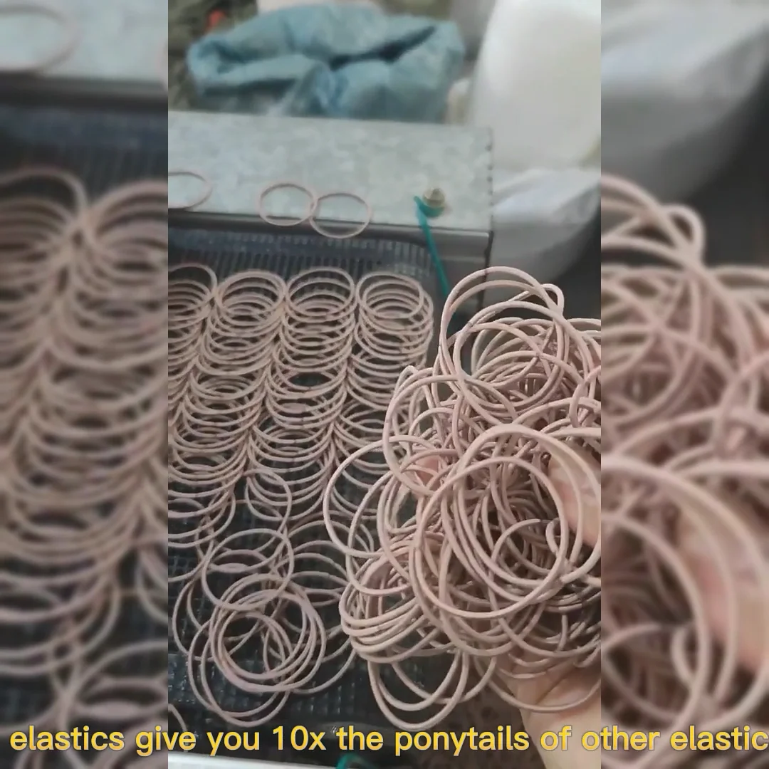 Factory Wholesale Colored High Elastic Rubber Hair Ties Seamless