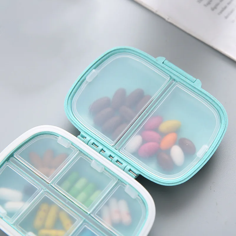 4 Pcs Small Pill Box, Portable Pill Organizers Travel Pill Storage Cases,  Daily Pill Box For Travel Work Use For Vitamins Cod-liver Oil Supplements