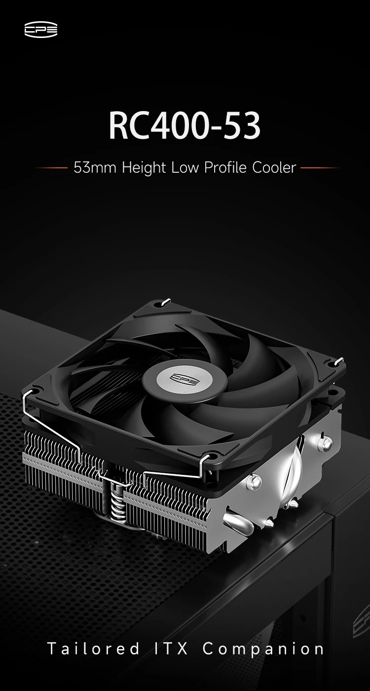 Profile Silent Cpu Cooler, RC400-53, 53mm, Plastic - detail 4