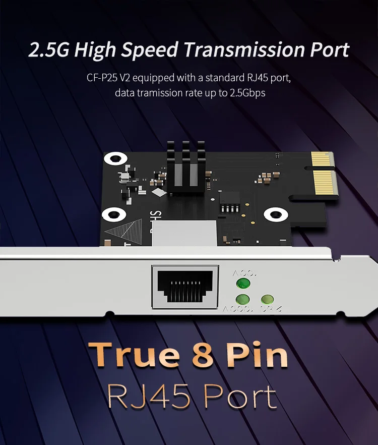 Pcie Realtek 8125B Gigabit 2.5G Network Card - CF-P25 V2
