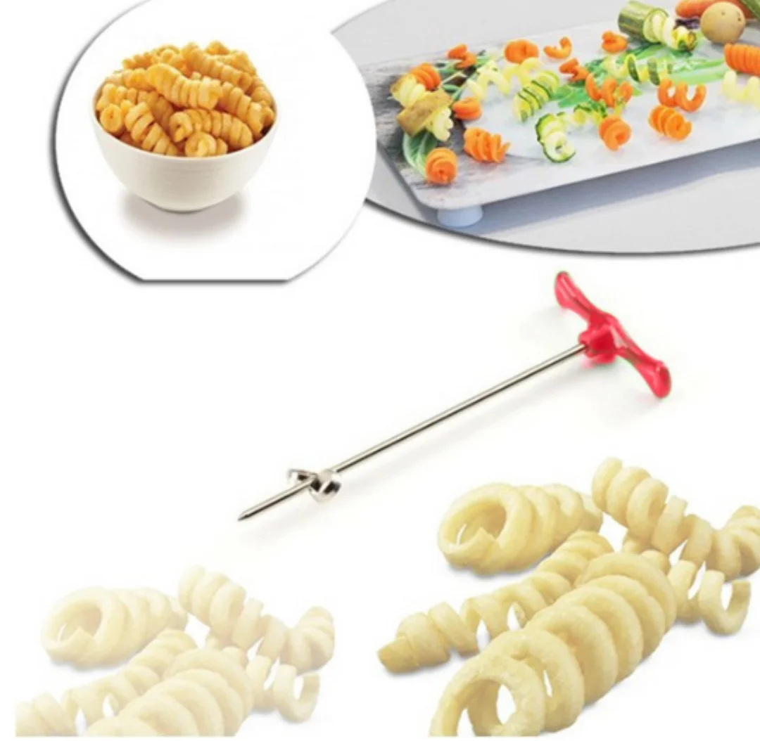1pc, Curly Fry Cutter, Twisted Potato Slicer , Spiral French Fry Cutter