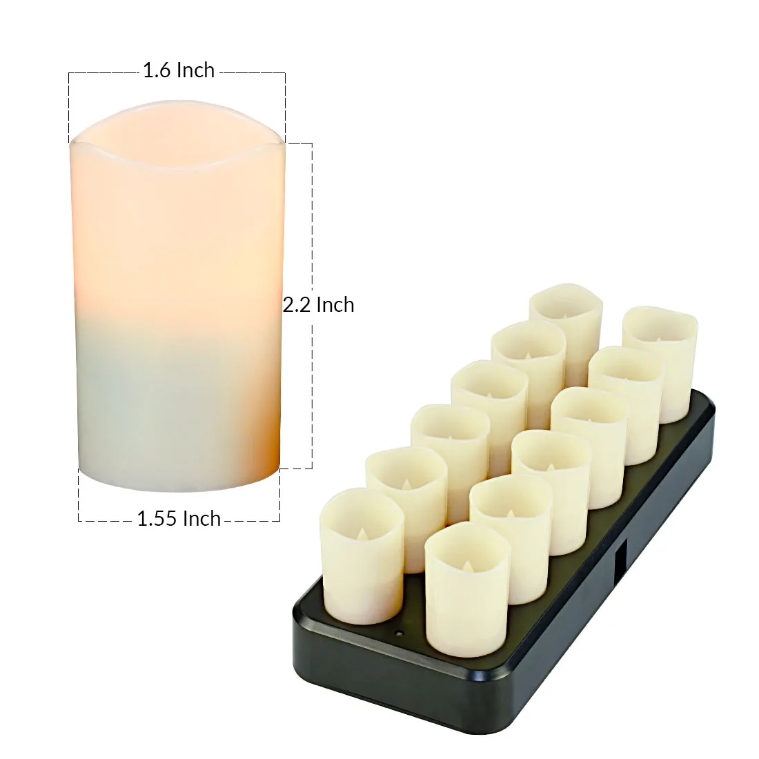 Safe Unlimited Induction Charging LED Flameless Votive Candles