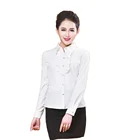 Hot Selling Cotton Full Hand Shirts Pleated Long Sleeve Women's Shirt