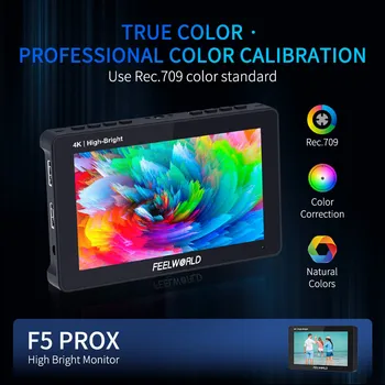 FEELWORLD F5 PROX DSLR Camera Field Monitor, Sunlight Visible 1600nit, Multi-Functions, F970 Install Kit, Factory Direct detail image