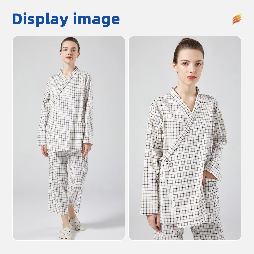 Women's Hospital Scrubs Comfortable XL Size Patient Gown Stylish Breat - product detail 10