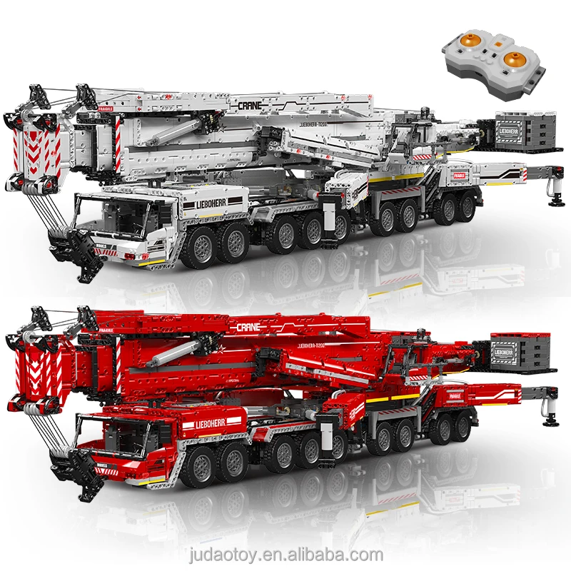 MOULD KING 17007 puzzle Car APP Lieboherr LTM11200 Crane Moc Brick Truck RC Car Engineering Vehicle Kid Toys Educational Gift