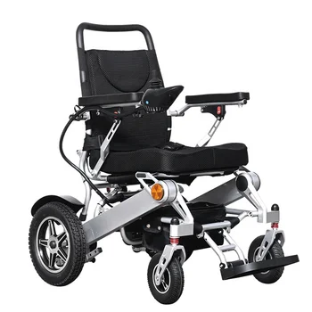 Hot Sale Medical Lightweight Folding Electric Wheelchair for Elderly Remote Control Lithium Battery