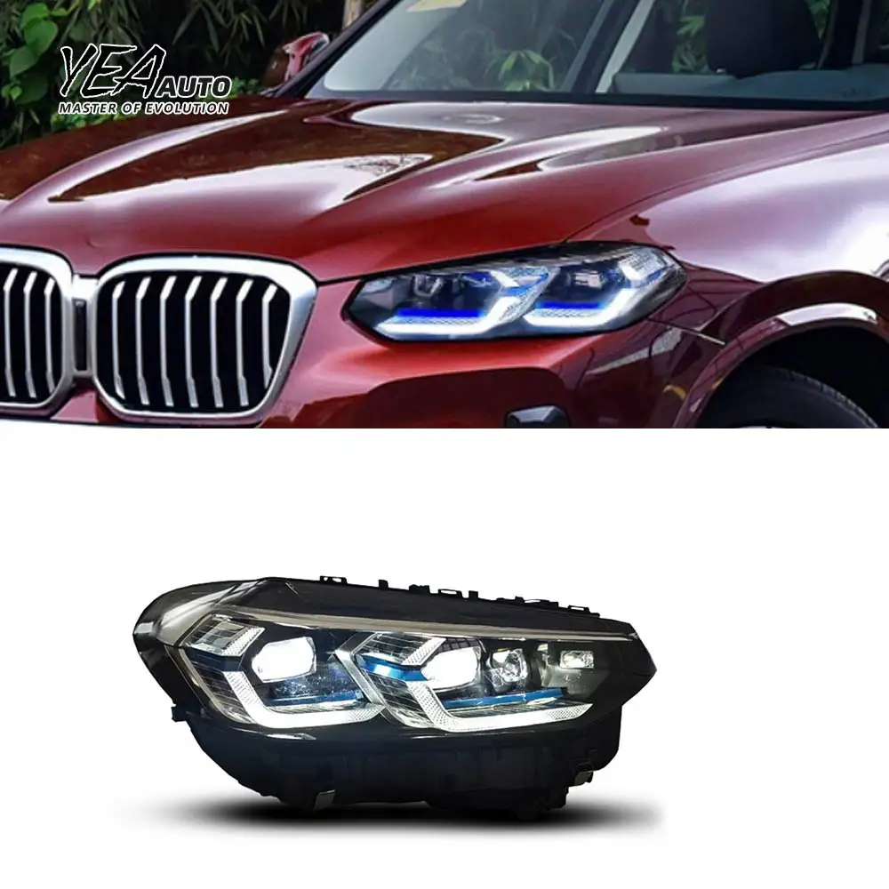 product modified head light led front lights for bmw x3 x4 g01 g08 headlight low to high car accessories 2018 2023 laser headlights-13