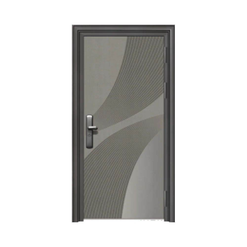 Modern Custom Metal Pattern Luxury Stainless Steel Front Entrance Door Anti-Theft French Design for Villa Basement Exterior
