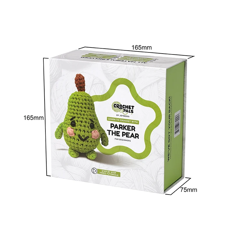 High-End Magnetic Closure Book Shaped Recycled Materials Crochet Starter Kit Gift Box