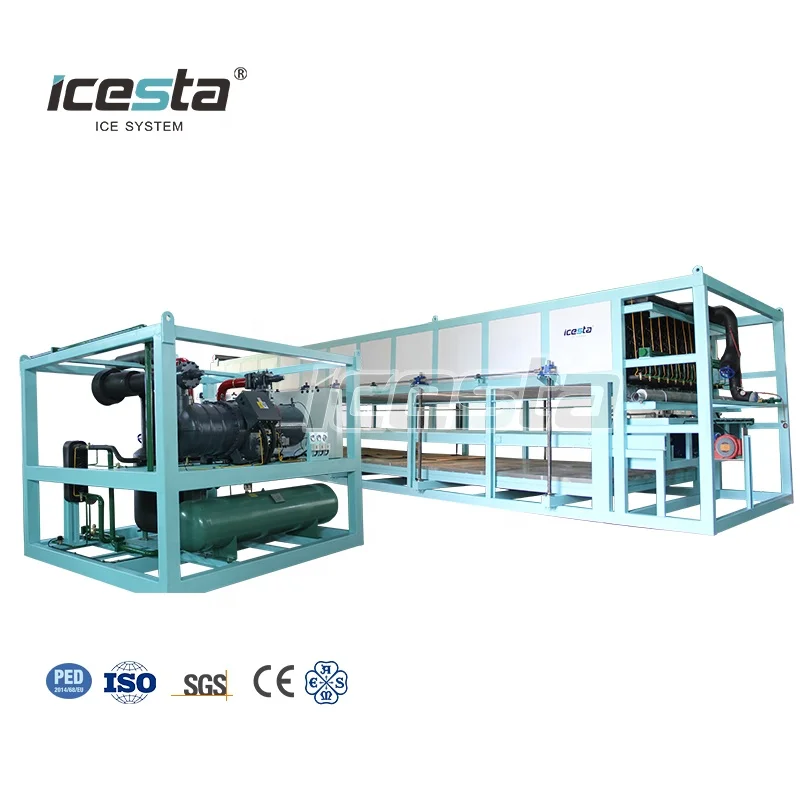 Customized ICESTA Automatic 1t 2t 3t 5t 8t 10t 15t 20t 25t 30t 40t Industrial Ice Block Making Machine