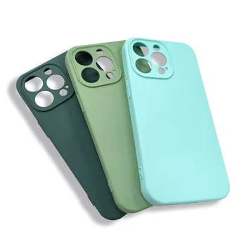 original silicone mobile phone case for samsung apple iphone mini 12 13 14 pro max silicone cover case