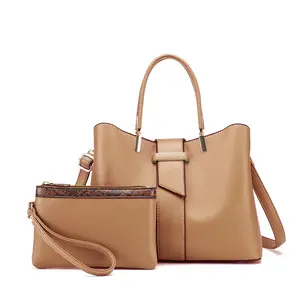 PU Leather Two-Piece Sacs a Main Portable Gift Handbag Set Ladies Hand Bags