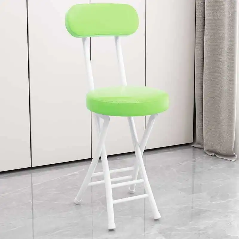 Portable Folding Stool, Heavy Duty Fold up Stool Metal Foldable Stool Collapsible Round Stool, 300 lbs Capacity for Camping