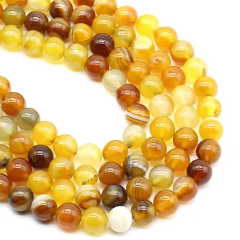 Wholesale Natural Gemstone Round Amber Beads In Loose Gemstone Stone Beads For DIY Jewelry Making
