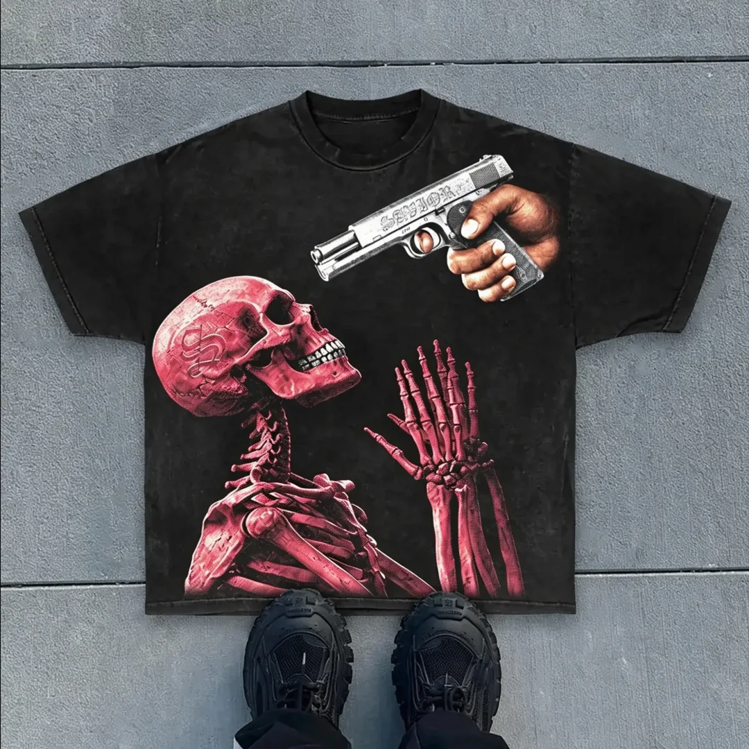 Męskie koszulki oversized z 100% bawełny, bezpośrednio z fabryki, styl uliczny w wersji vintage wypranej, z możliwością personalizacji kryształkami lub sitodrukiem, tanie