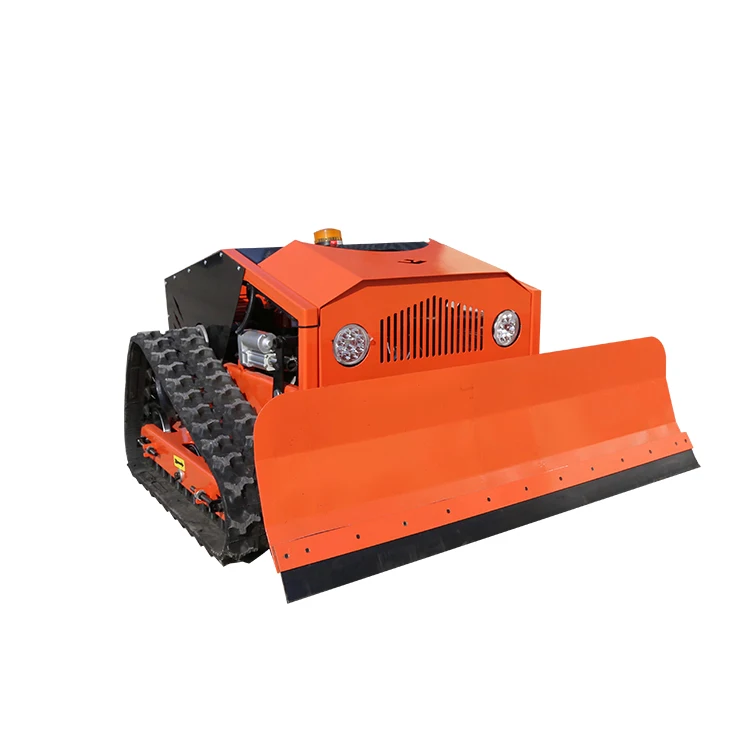 Self Propelled Remote Control Robot Gas Lawn Mowers with the Snow Plow Blade to Canada USA Europe
