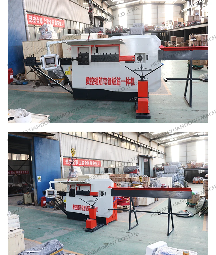 Steel Rebar Bender Cutter Portable Spare Parts Reliable Motor and PLC ...