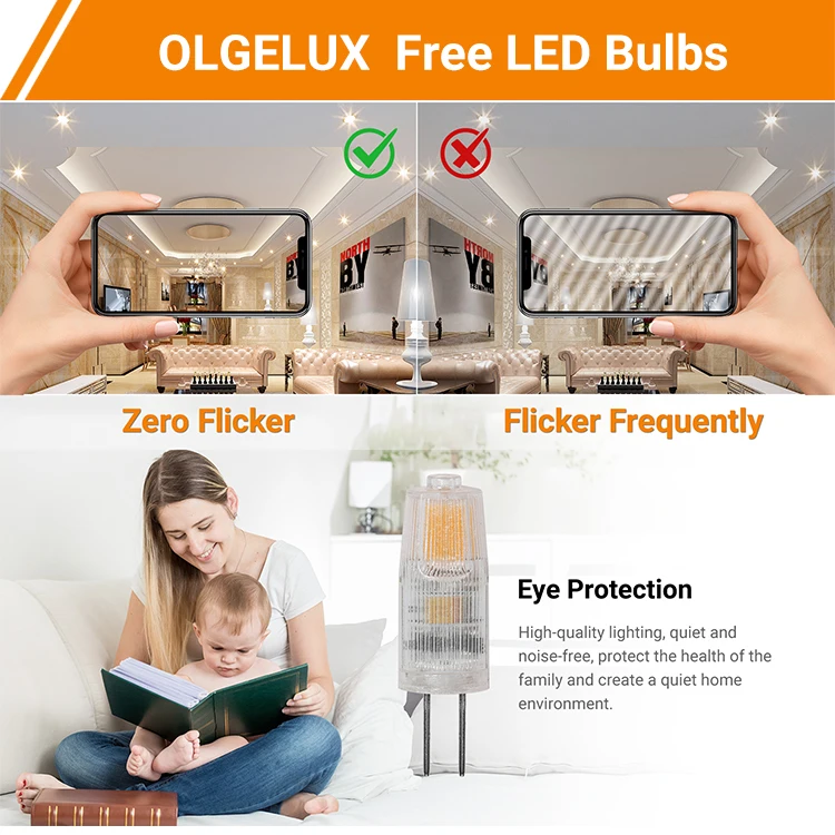 Светодиодная лампа G4, 1 Вт, 120 лм, лампочки для люстры (10 Вт, эквивалент галогену), класс энергии E, без мерцания, новейший стандарт ERP EMC