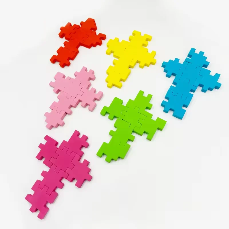 Diy Assemble Colorful for Magic Cube Stacking Blocks Children Puzzle Game 3D EVA Foam Educational Toys