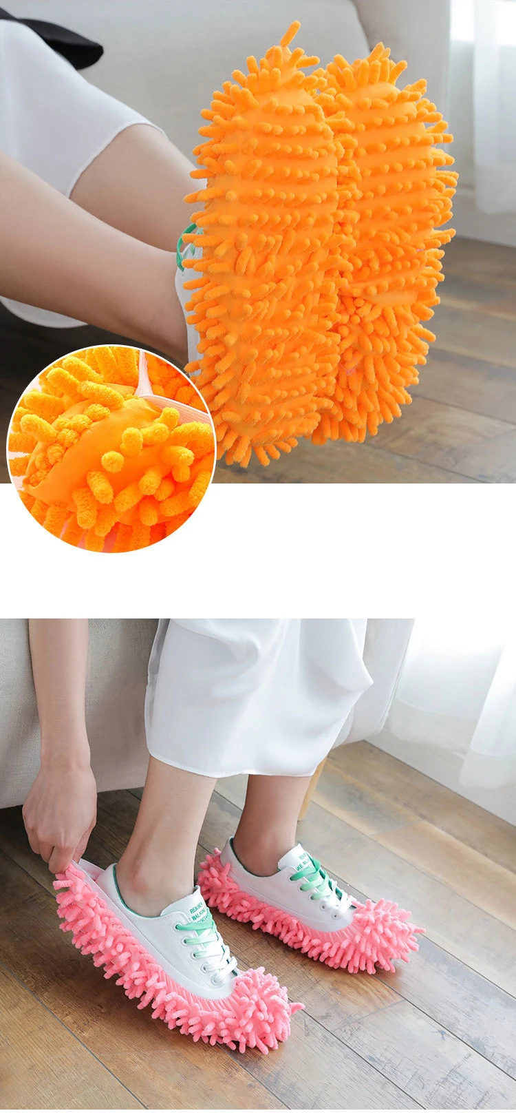 Mop Slippers Shoes 5 Pairs (10 Pieces) - Microfiber Cleaning House Mop  Slippers Floor Cleaning Tools 
