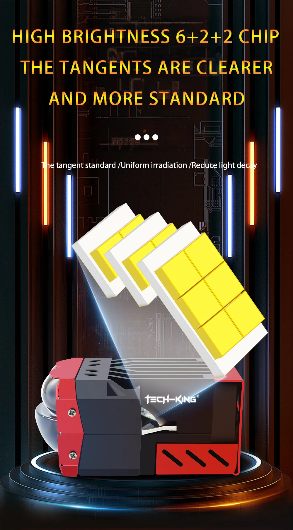 Car Headlight 6000K 1.5 Inch Dual Laser matrix Bi Led Lens Flat Cut off Compatible With Headlights Retrofit Projector Headlights