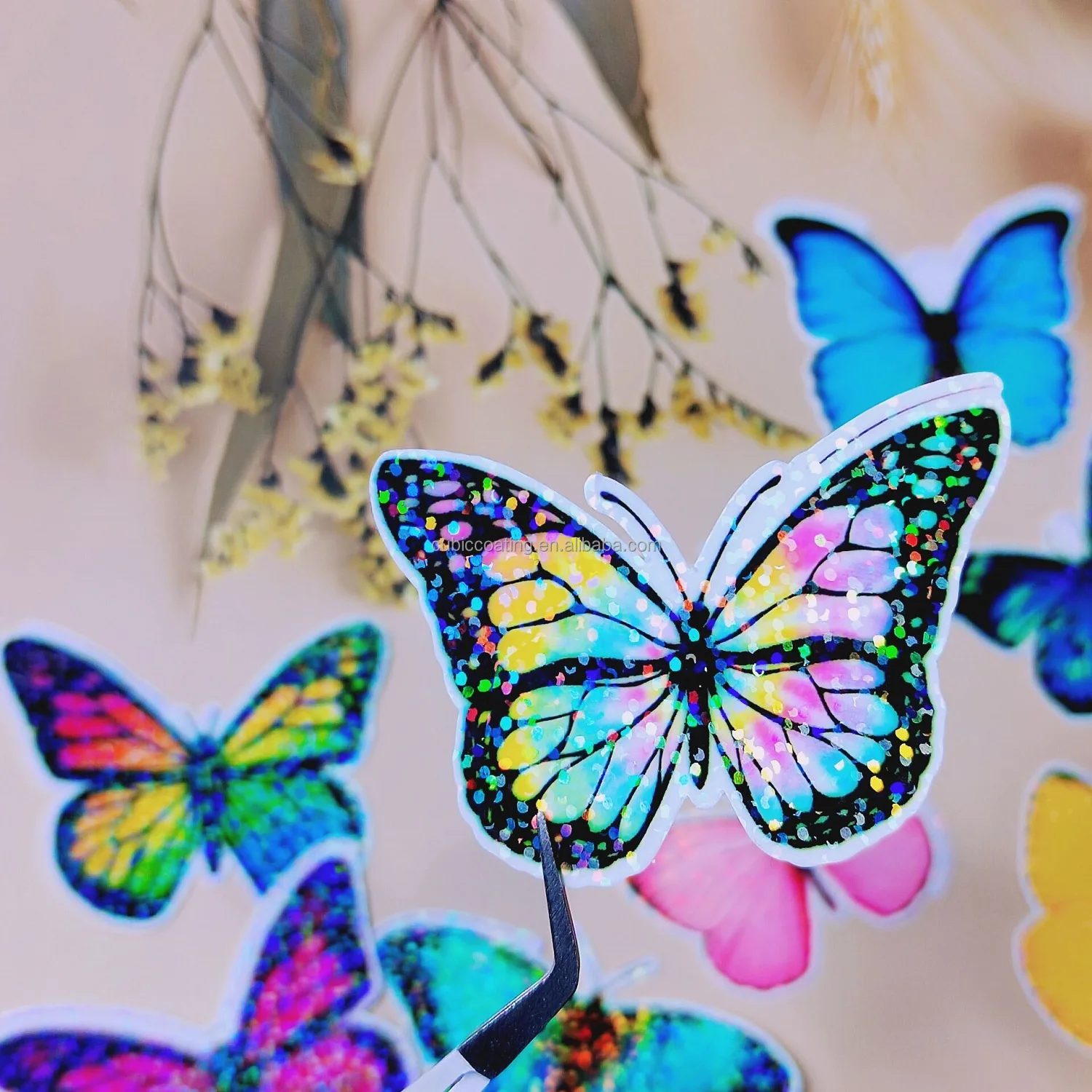 Coating Coating Holographic Sticker Paper Printable Vinyl Sticker Paper Holographic Sheets Inkjet Vinyl Paper